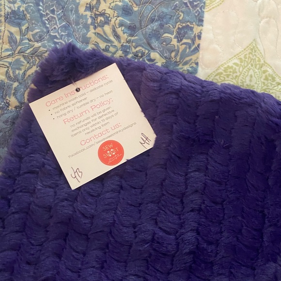 2 Minky Purple Throw Pillowcases - Picture 4 of 5